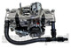 Scram Speed Dual Inlet -6 Dual Feed fuel line for 4150 Holley Carburetors, metal fuel line with black fittings and inlet connectors.