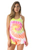 Just Love Tie Dye Pajama Short Set with Ruffle Detail