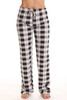 Plaid Pajama Pants Cotton Jersey