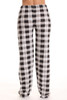 Plaid Pajama Pants Cotton Jersey