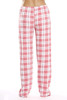 Plaid Pajama Pants Cotton Jersey