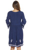 3/4 Sleeve Embroidered Dress