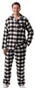 Plaid Button Front Flannel Pajamas Set