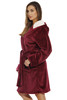 Just Love Women's Hooded Velour Robe with Sherpa Lined Hood and Pockets