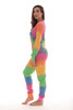 #followme Women's Tie Dye Henley Thermal Onesie