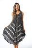 Denim Wash Lace Up Sundress