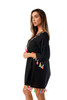 Riviera Sun Tunic Dresses for Women 21821-BLK-L