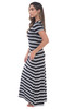 Just Love Womens Stripe Maxi Dress Knit Jersey T-Shirt Dress for Women