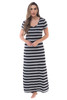 Just Love Womens Stripe Maxi Dress Knit Jersey T-Shirt Dress for Women