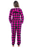 Buffalo Plaid Adult Onesie - Sherpa pom pom