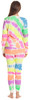 Just Love Women's Tie Dye Two Piece Thermal Pajama Set