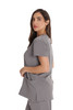 Just Love Solid Stretch Scrub Top for Women Mock Wrap Nursing Shirt