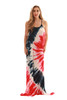 Riviera Sun Women's Tie Dye Spaghetti Strap Maxi Dress - Lightweight and Flowy Summer Dress with Beautiful Color Variations