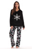 Plush Pajama Sets for Women with Applique