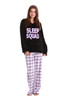 Plush Pajama Sets for Women with Applique