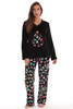 Plush Pajama Sets for Women with Applique