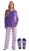 Ultra-Soft Women’s Pajama Pant Set with Matching Socks