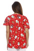 Santa Reindeer Glitter Scrub Top