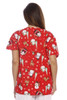 Santa Reindeer Glitter Scrub Top