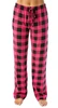 Buffalo Plaid Cotton Pajama Pants / Sleepwear