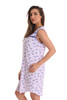 Dreamcrest 100% Cotton Sleeveless Nightgown for Women with Crochet Trim
