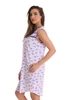 Dreamcrest 100% Cotton Sleeveless Nightgown for Women with Crochet Trim