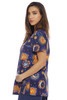 Brown Paisley Scrub Top