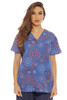Brown Paisley Scrub Top