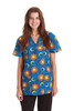 Brown Paisley Scrub Top
