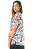 Brown Paisley Scrub Top