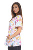 Brown Paisley Scrub Top