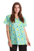 Brown Paisley Scrub Top