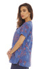Brown Paisley Scrub Top