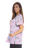 Brown Paisley Scrub Top