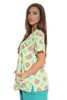 Brown Paisley Scrub Top