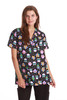 Brown Paisley Scrub Top