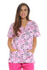 Brown Paisley Scrub Top