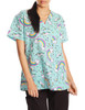 Brown Paisley Scrub Top