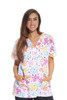 Brown Paisley Scrub Top