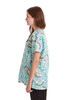 Brown Paisley Scrub Top