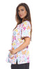 Brown Paisley Scrub Top