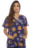 Brown Paisley Scrub Top