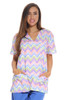 Brown Paisley Scrub Top