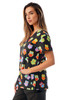 Brown Paisley Scrub Top