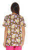 Brown Paisley Scrub Top