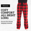 #followme Microfleece Mens Buffalo Plaid Pajama Pants with Pockets