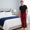 #followme Microfleece Mens Buffalo Plaid Pajama Pants with Pockets