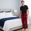 #followme Microfleece Mens Buffalo Plaid Pajama Pants with Pockets