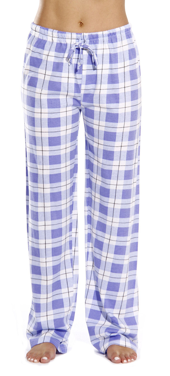 Plaid Pajama Pants Cotton Jersey - Just Love Fashion