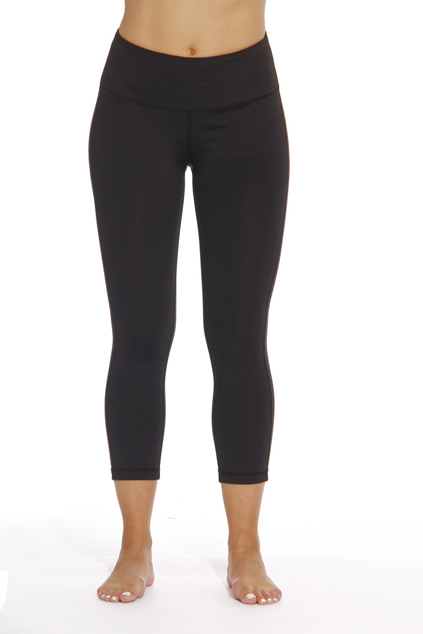 Butterfly Black Capri Pants With Pockets Unique Casua… - Gem